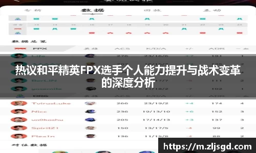 热议和平精英FPX选手个人能力提升与战术变革的深度分析