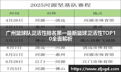 广州篮球队灵活性排名第一最新篮球灵活性TOP10全面解析